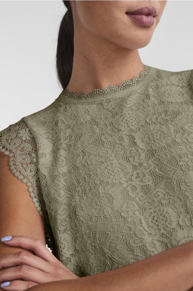 PCOLLINE SL LACE TOP WVN NOOS 17120454 MERMAID
